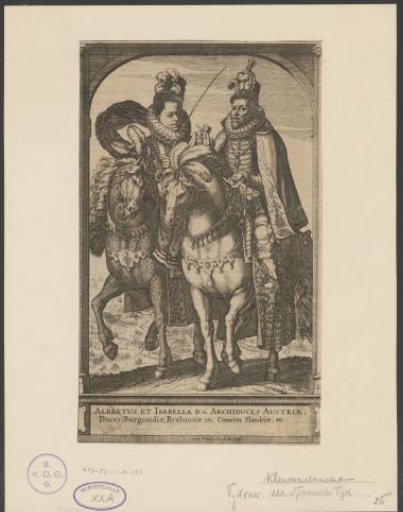 Double equestrian portrait of Albertus and Isabella, Archduke and Archduchess of Austria