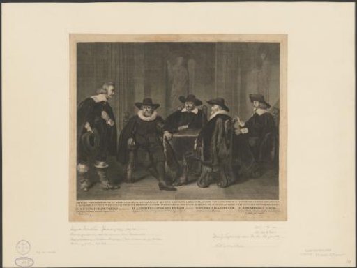 Four Amsterdam mayors waiting for the news of the arrival of Maria de' Medici, 1638