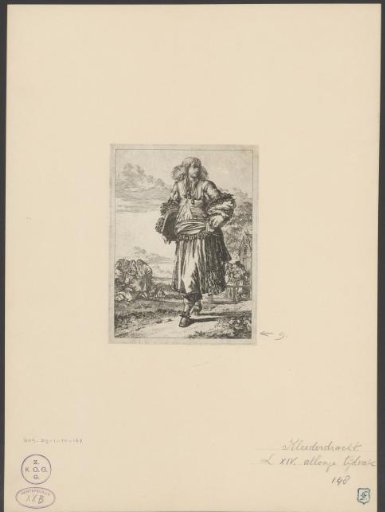 Man in rhingrave costume and hat under his arm