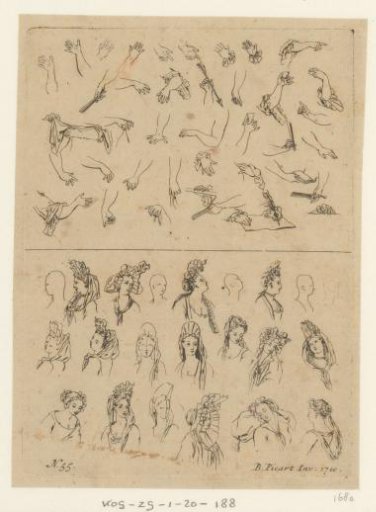 Study with Various Positions of Arms and Hands and a Modesty Study with Different Positions of Heads and Hats