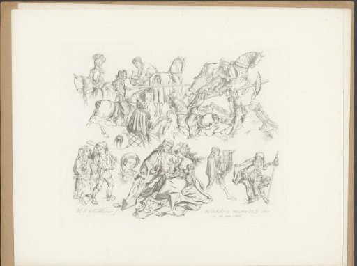Study sheet with horsemen and pairs