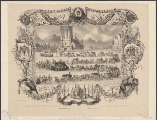 Funeral of Queen Wilhelmina of Prussia in Delft, 1837
