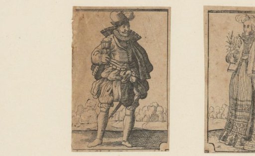 Standing man holding a cup