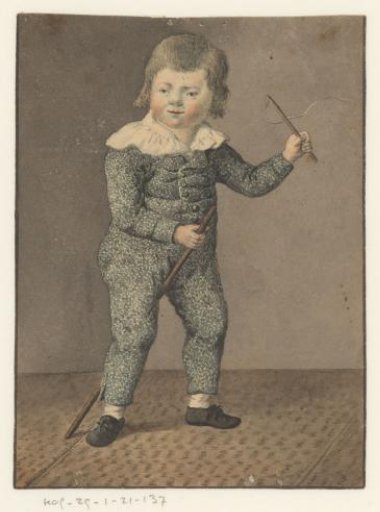 Boy playing with two sticks