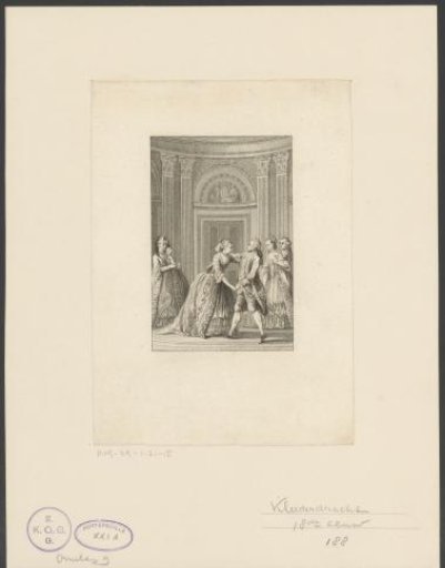 Woman Kneeling in Supplication Before a Man