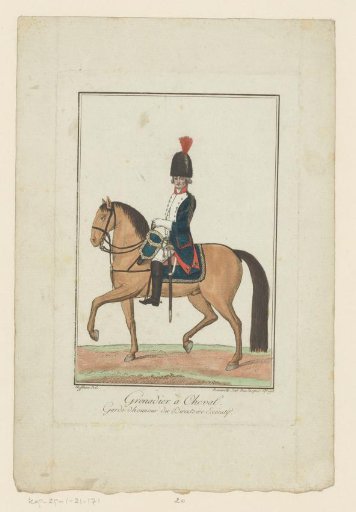 Costume of a grenadier on horseback