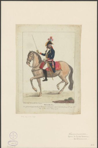 Portrait of André Masséna, Duke of Rivoli and Prince of Essling on horseback