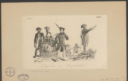 Fashion for soldiers and citizens of the eighteenth century