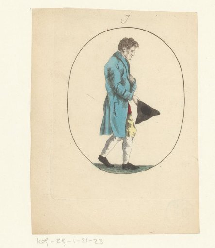 Man with a stab in his hand and hand in his jacket