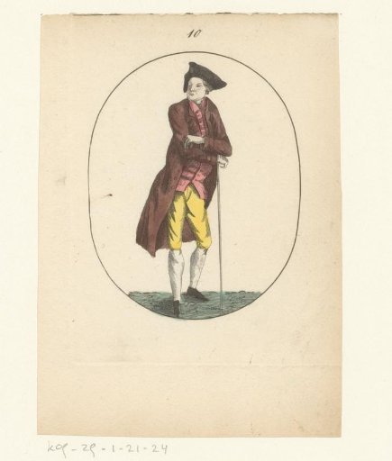 Man with a Stick Leaning on His Staff