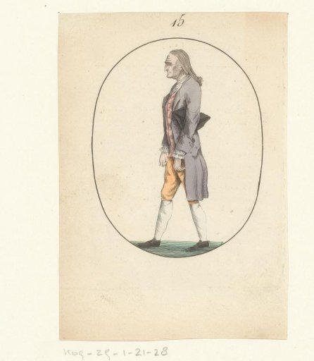 Standing Old Man Seen from the Side