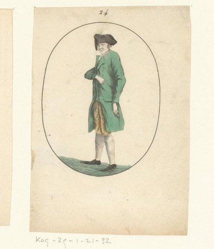Standing man pointing to his arm