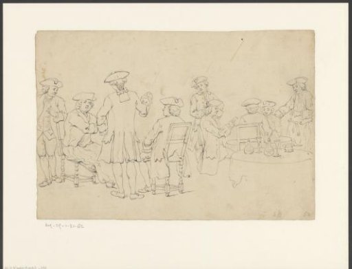 Nine men at a gathering.