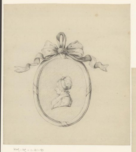 Portrait of a Woman in a Medallion, Possibly the Sister of Jean Bernard