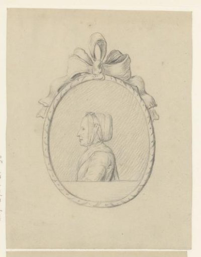 Portrait of an Old Woman in a Medallion, Possibly the Grandmother of Jean Bernard