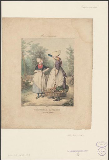 Vegetable seller and peasant woman from Walcheren