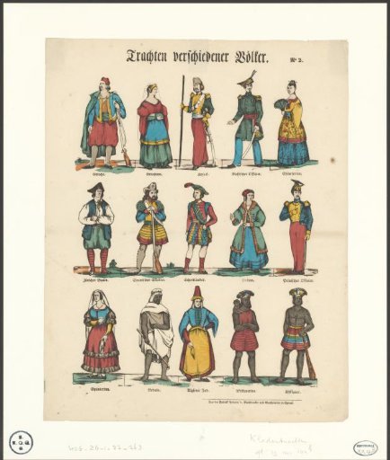 Costumes of various peoples