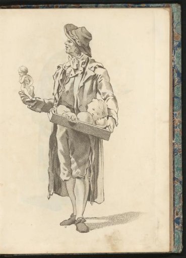 Street vendor with plaster figurines
