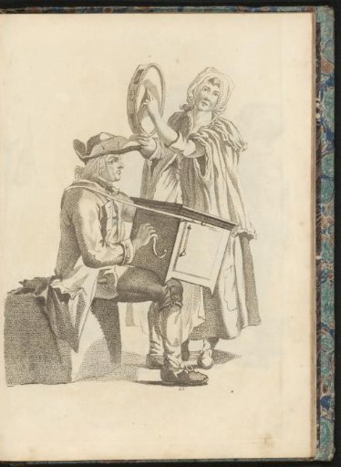 Organ Grinder and Woman with Tambourine