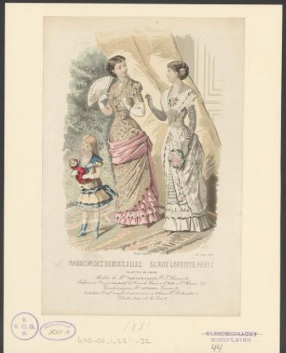 Two women and a girl with a doll