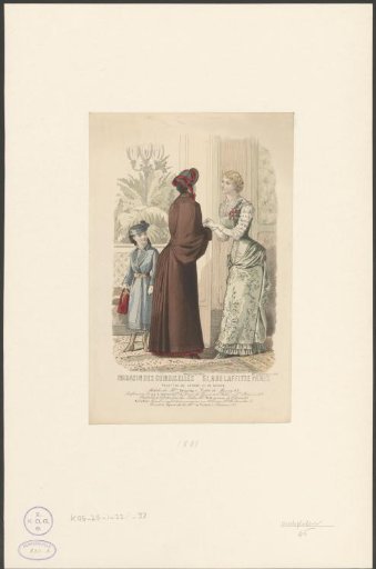 Woman and girl taking leave of another woman