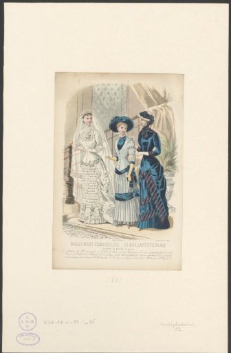 Woman in a wedding dress with another woman and a girl dressed for church