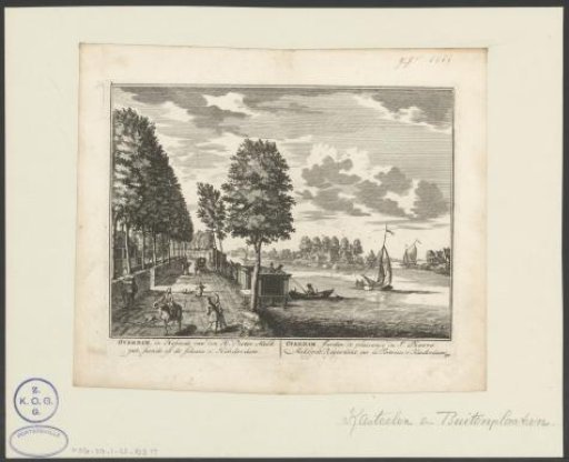 Baluster covered jar with a continuous landscape with figures, boats and pavilions