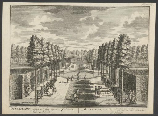 View of the garden of the country estate Otterspoor on the Vecht near Maarssen