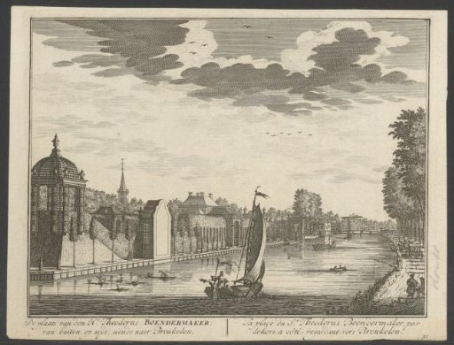 View of the Vecht near the country estate Boom en Bosch in Breukelen