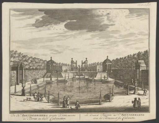 View of the garden of the country estate Boom en Bosch near Breukelen