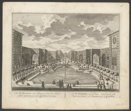 View of the garden of the country estate Zijdebalen on the Vecht near Utrecht