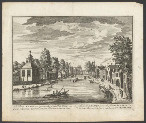 View of the garden of the country estate Zijdebalen on the Vecht near Utrecht