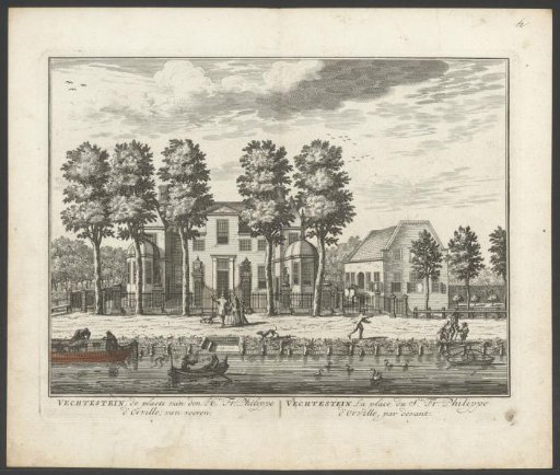 View of the country estate Vechtenstein on the Vecht near Maarssen