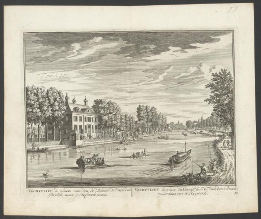 View of the country estate Vegtvliet on the Vecht