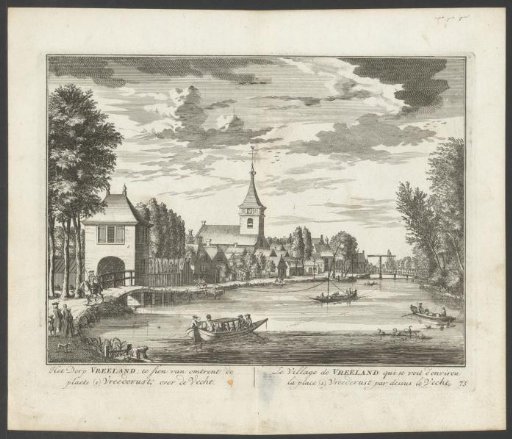 View of the country estate Vrederust on the Vecht in Vreeland