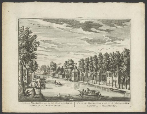View of country estates on the Vecht near Maarssen