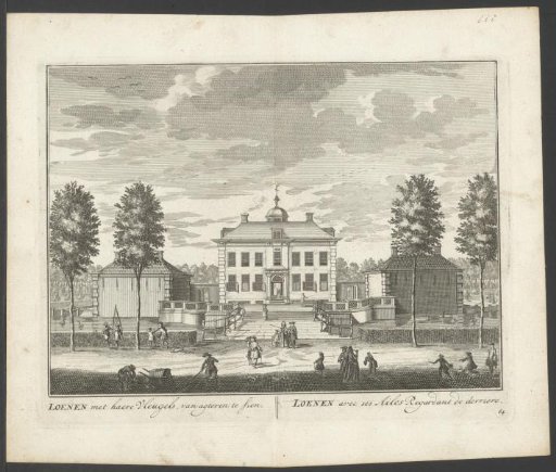 View of the rear of the country estate Huis te Loenen