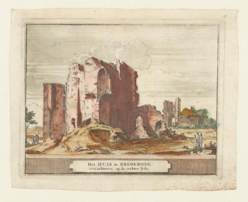 View of the rear of the ruins of Kasteel Brederode