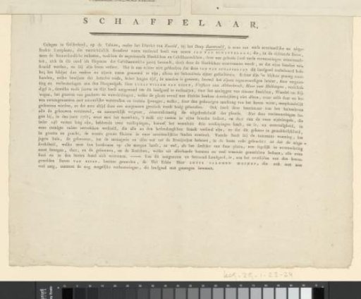 Description of Schaffelaar Estate