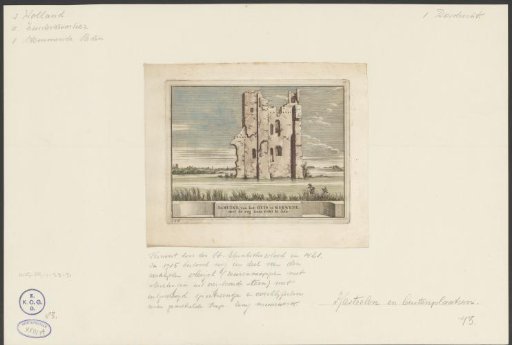 View of the ruins of the Huis te Merwede