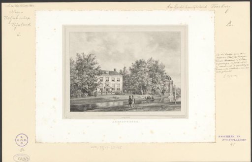 View of the country estate Arentsburg at Voorburg