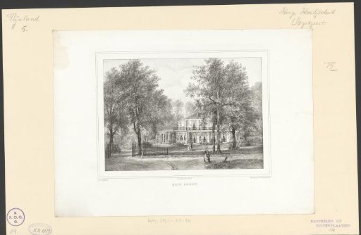 View of the country estate Rhijngeest at Oegstgeest