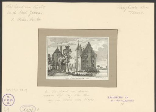 View of the house Ossenbroek near Cleves