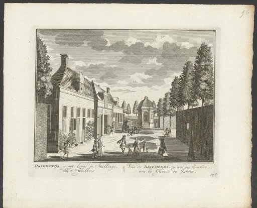View of the stables and playhouse of the country estate Driemond