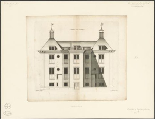 Rear view of the country house De Nes at Vreeland