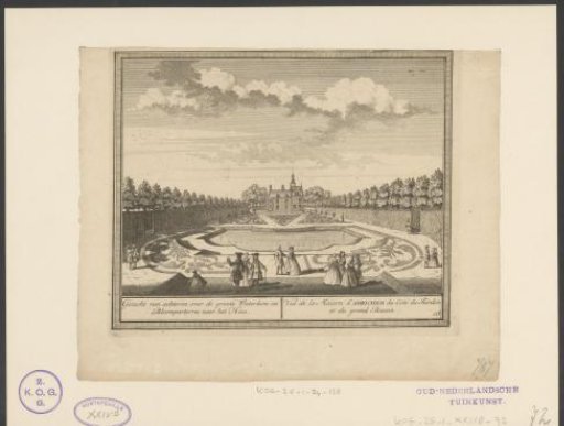 View over the Great Pond and the Flowerbeds to Huis Assumburg
