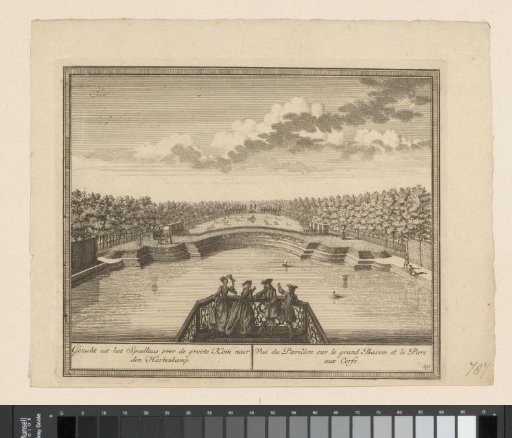 View over the Great Pond and the Deer Park of the Country Estate Westerwijk