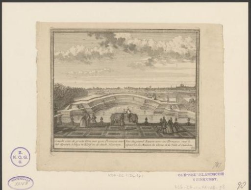 View over the pond of the estate Hartenlust