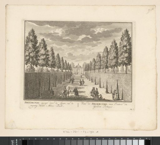 View of the Avenue Beyond the Kitchen Garden of the Driemond Estate