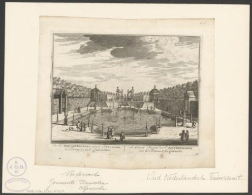 View of the garden of the country estate of Mr. Boendermaker near Breukelen
